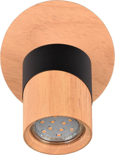 Trio Aruni - Spot - holzfarben mit Schwarz - exkl. 1x gu10 4,5w