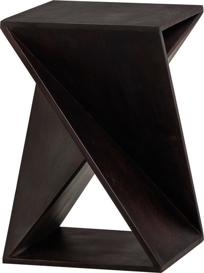 Woood-Beistelltisch Ikem – Akazie – Dunkelbraun – 61 x 41 x 41 cm