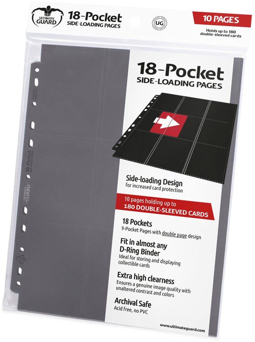 Ultimate Guard Seitenlader mit 18 Taschen (10) – Grau