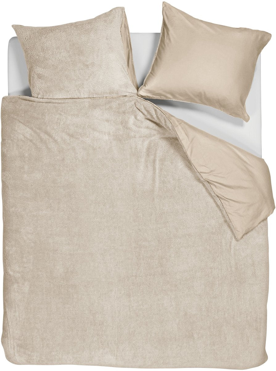 Ambient Plüsch-Teddy-Bettbezug – Doppelbett – 200 x 200 220 – Sand