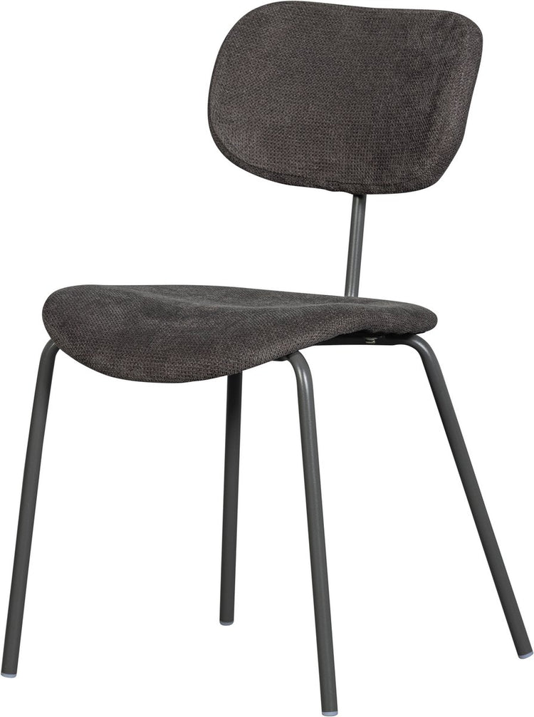 Woood Link Esszimmerstuhl – gerippter Stoff – braungrau – 78 x 54 x 45