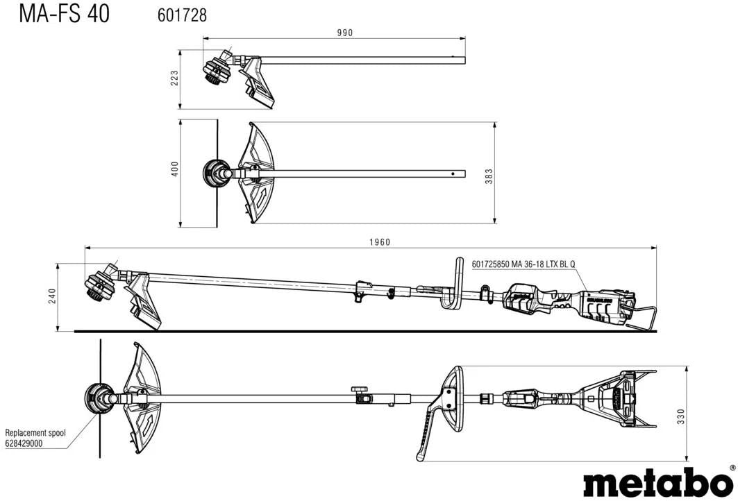Metabo-Bürstenschneiderbefestigung Mon-Fs 40