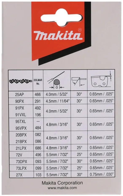 Makita Sägekette 35 cm, 3 8 Stcs. , 1,1 mm Groove Widt