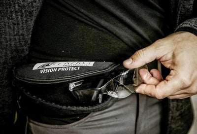 Nitras Safety Gläses Hülle Schwarzes Textil
