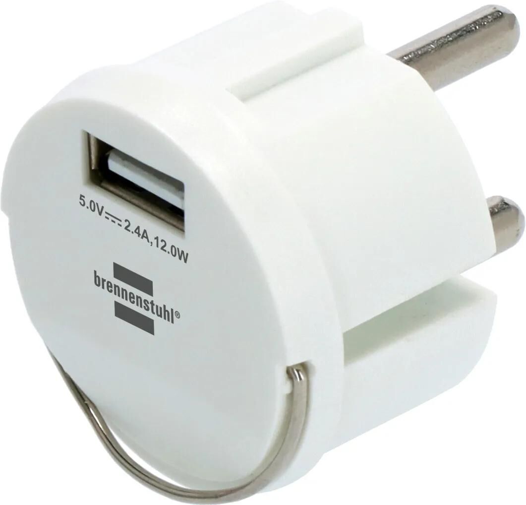 Brennenstuhl USB Socket Adapter Burning Chair 2.4a, Weiß