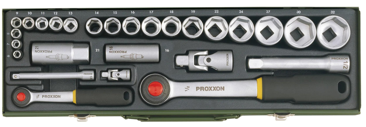 Proxxon -Sockelschlüssel Set 1 2 +1 4 (27 Stcs).