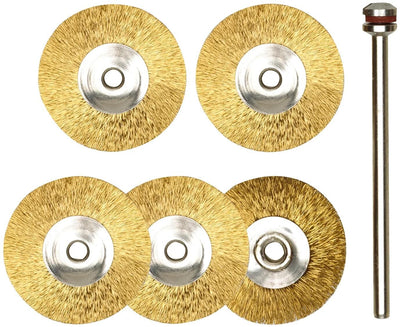 Proxxon -Messing -Roundbürstensatz D = 22 mm 5 Stcs.