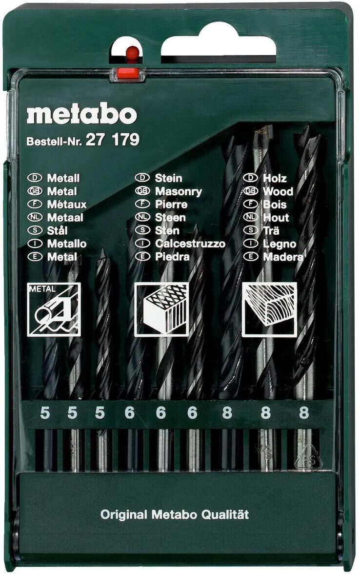 Metabo-Bohrer-Kassette 9-Teile