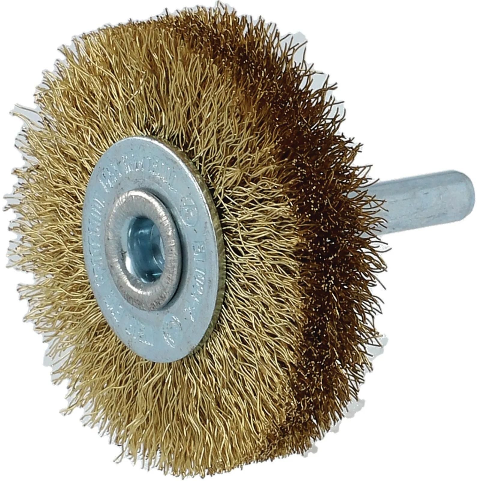 Norton Rundbürste Rundbürste mit 6mm Schaft 50x15 Messing