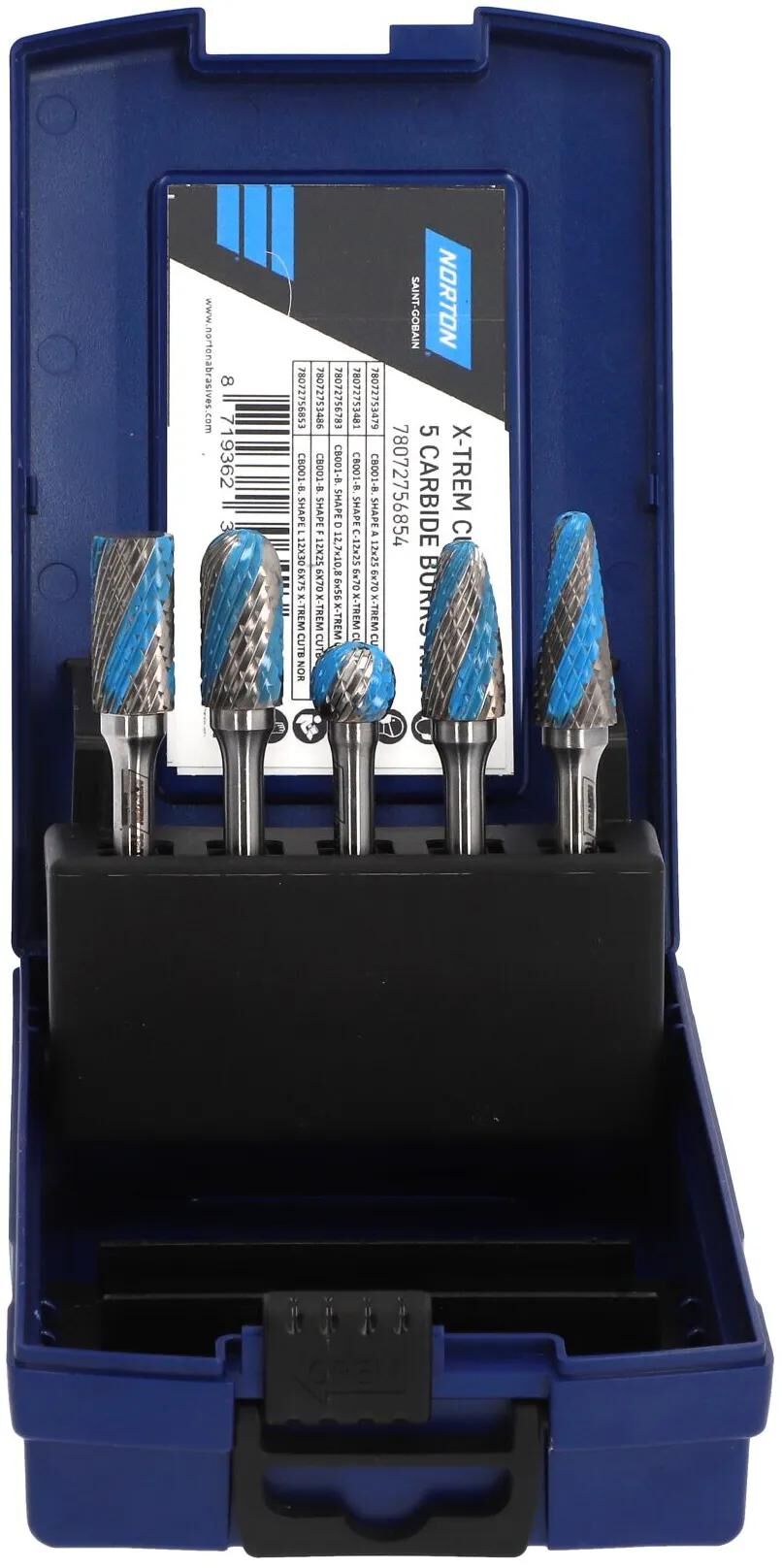 Norton-Frässtift-Set X-Trem Cut 5 Hartmetall-Frässtift-Set