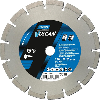 Norton Door Doorkijf Vulcan Universal Diamond Schneidscheiben 230x22.23 Winkelmühle
