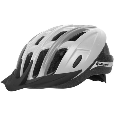 Polisportfahrt in Fahrradhelm M 54-58 cm Weiß grau
