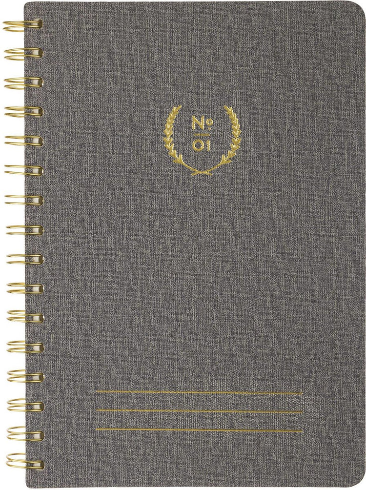 Eccolo Notizbuch – Oxford – Spirale – Grau – Linie – ca. 15x20cm - ec-d448c