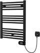 Plieger Elba elektrischer Handtuchheizkörper – Handtuchwärmer – mit Uhrenthermostat – 70,2 cm x 50 cm – 300 Watt – mattschwarz