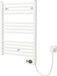 Plieger Elba Elektro-Handtuchheizkörper – Handtuchwärmer – mit Uhrenthermostat – 70,2 cm x 50 cm – 300 Watt – Weiß