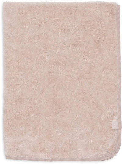 Jollein Babydecke für Kinderbett, 75 x 100 cm, Basic-Sherpa-Jersey, Seidenrosa