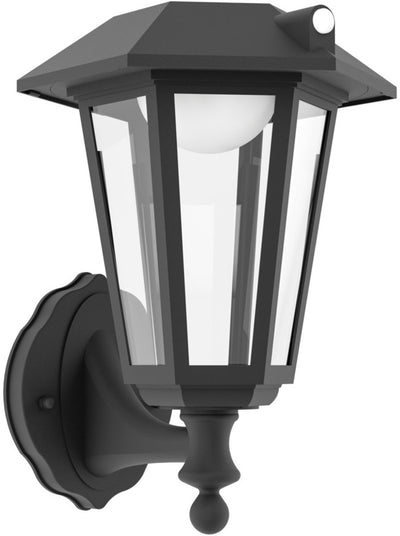 Eglo Prietta Solar-Außenwandleuchte - Sensor - wiederaufladbar - LED - 26,6 cm - Schwarz