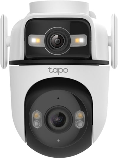 Tp-Link Tapo C545D Sicherheitskamera mit zwei Objektiven – für den Außenbereich – 2K 3 MP – Schwenk-/Neigefunktion – KI-Erkennung – IP66