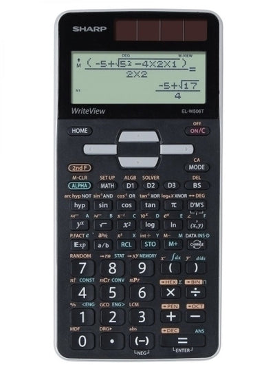 Wissenschaftlicher Taschenrechner von Sharp – elw506tgy – Schwarz – 1x LR44-Batterie – sh-elw506tgy