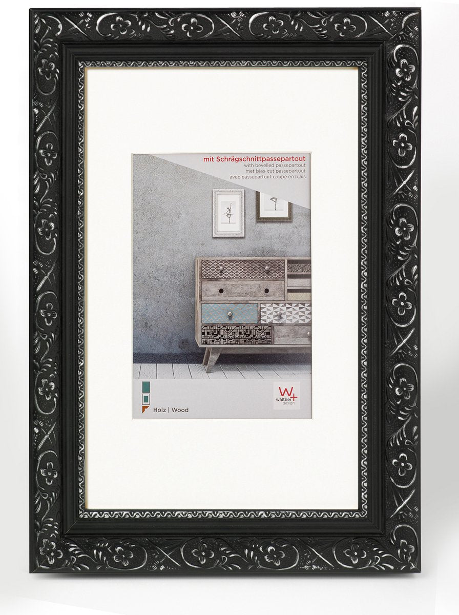Walther Barock - Holzrahmen - Fotogröße 30x40 cm - Schwarz