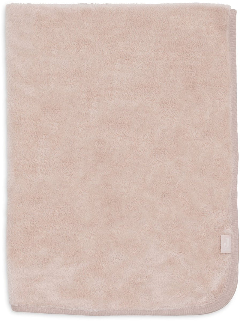 Jollein Babydecke für Kinderbett, 75 x 100 cm, Basic-Sherpa-Jersey, Seidenrosa