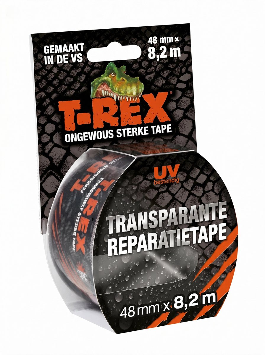 T-rex 820-48 – transparentes Paketband – 48 mm x 8,2 m – transparent