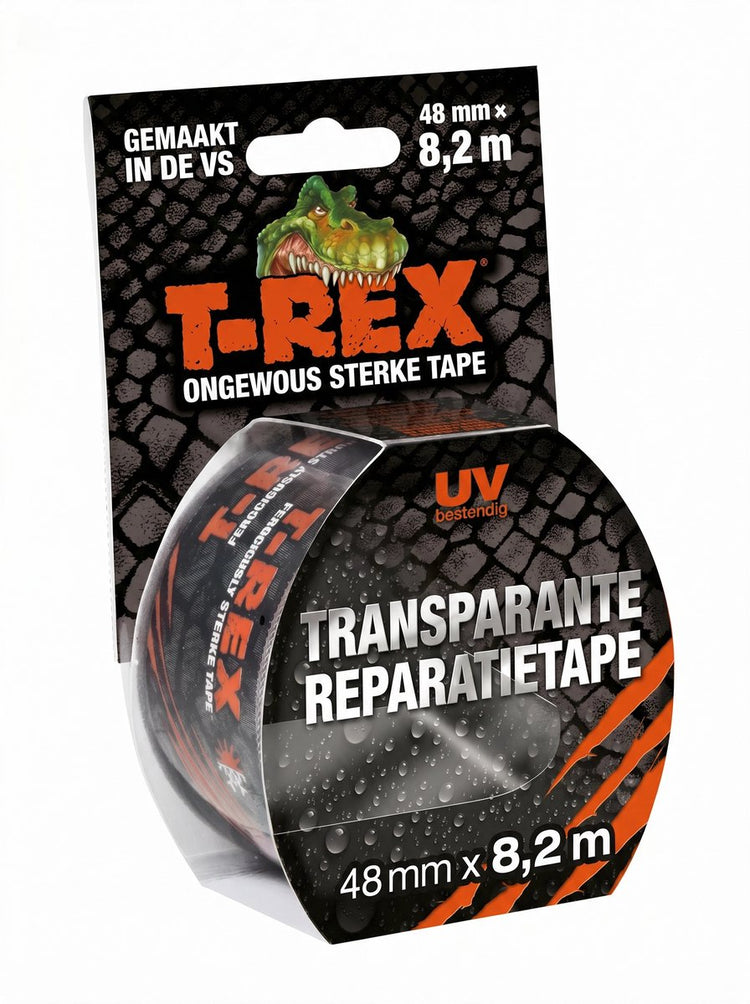 T-rex 820-48 – transparentes Paketband – 48 mm x 8,2 m – transparent