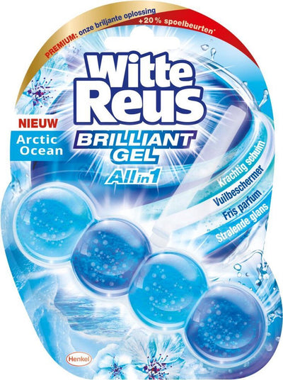Weißer riesiger Toilettenblock, brillantes Gel, arktischer Ozean