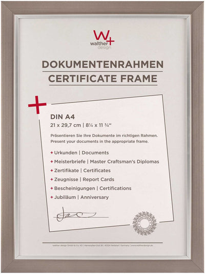 Walther beyond - Fotorahmen - Fotogröße 21x29,7 cm (Din A4) - Stahl
