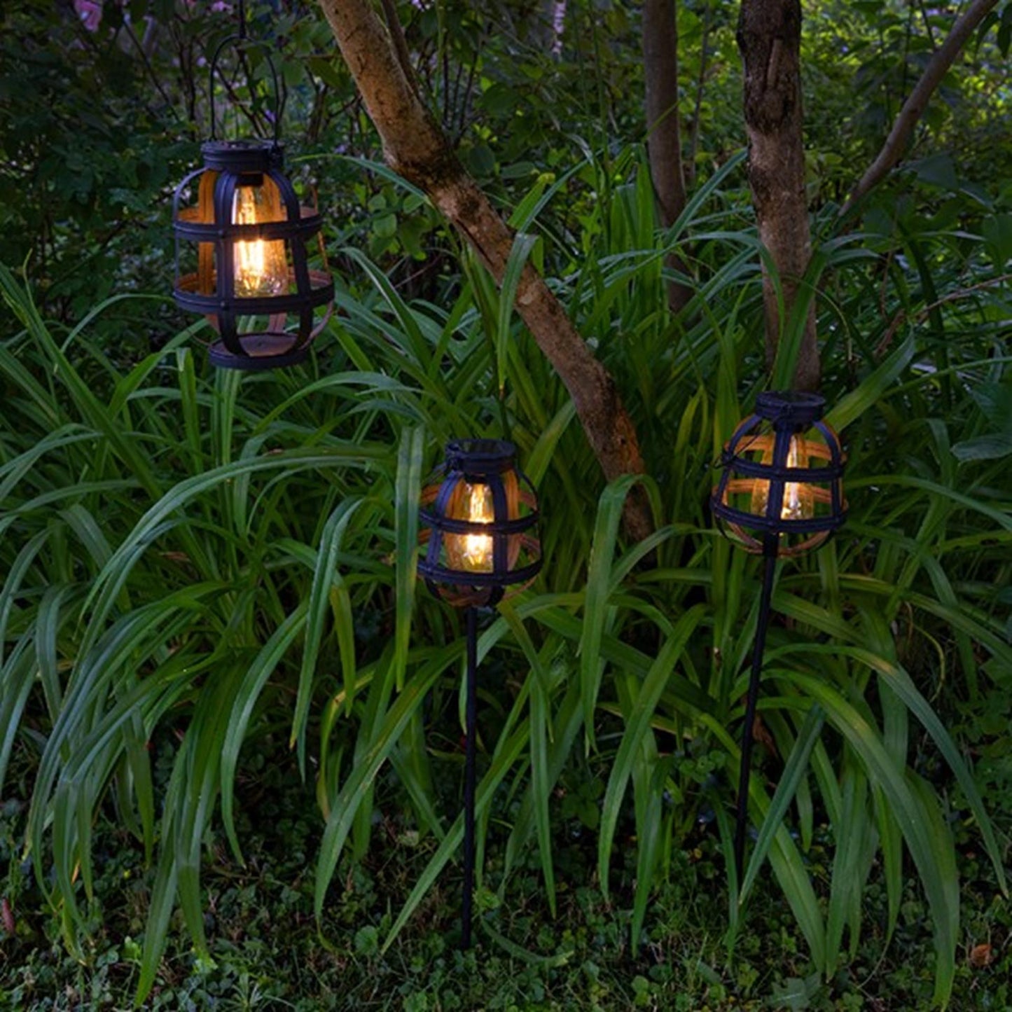 Lumineo LED-Solarlaternen-Set a 3