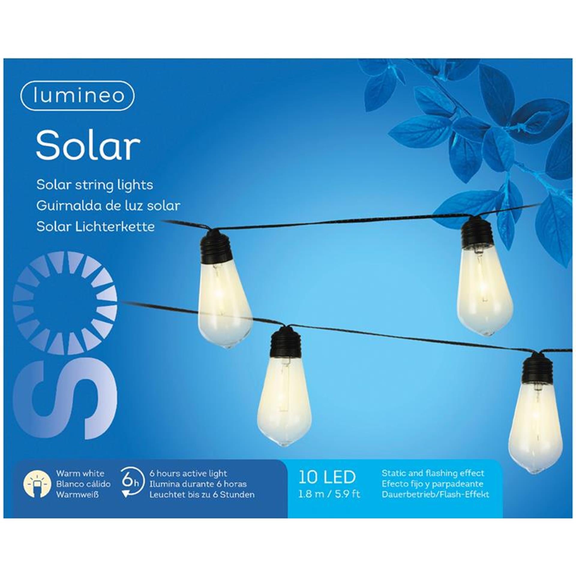 Lumineo Lichterkette LED Solar L180cm