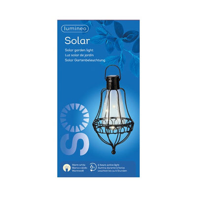 Lumineo LED-Solar-Hängelampe H21cm schwarz