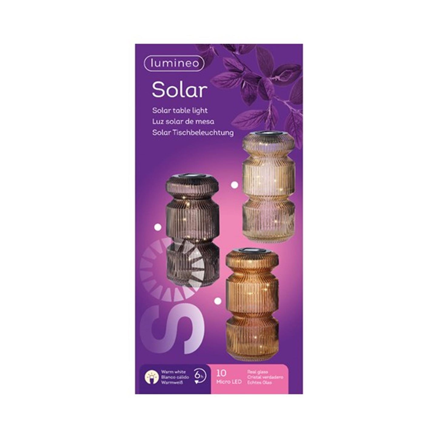 Lumineo LED-Solar-Tischleuchte ø12-h25cm