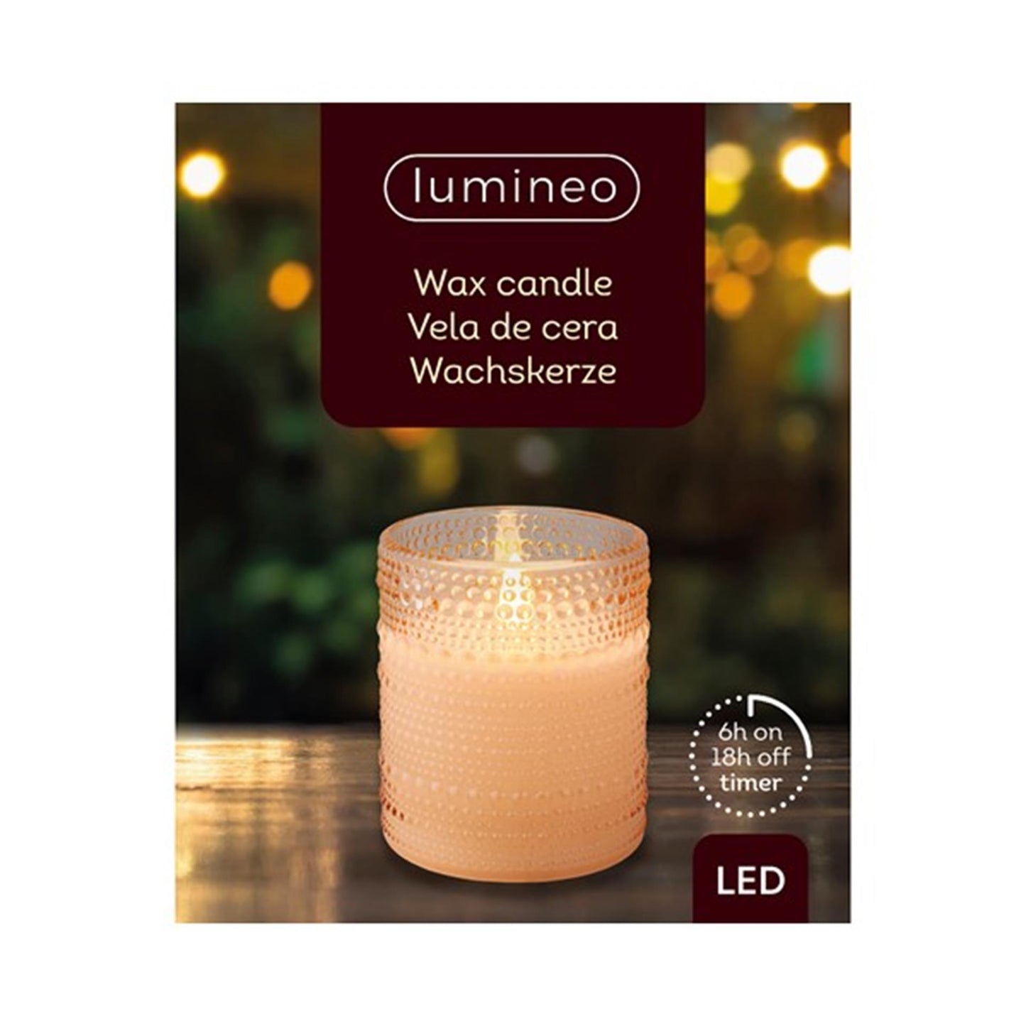 Decoris LED-Kerze aus Glas ø8-h10cm