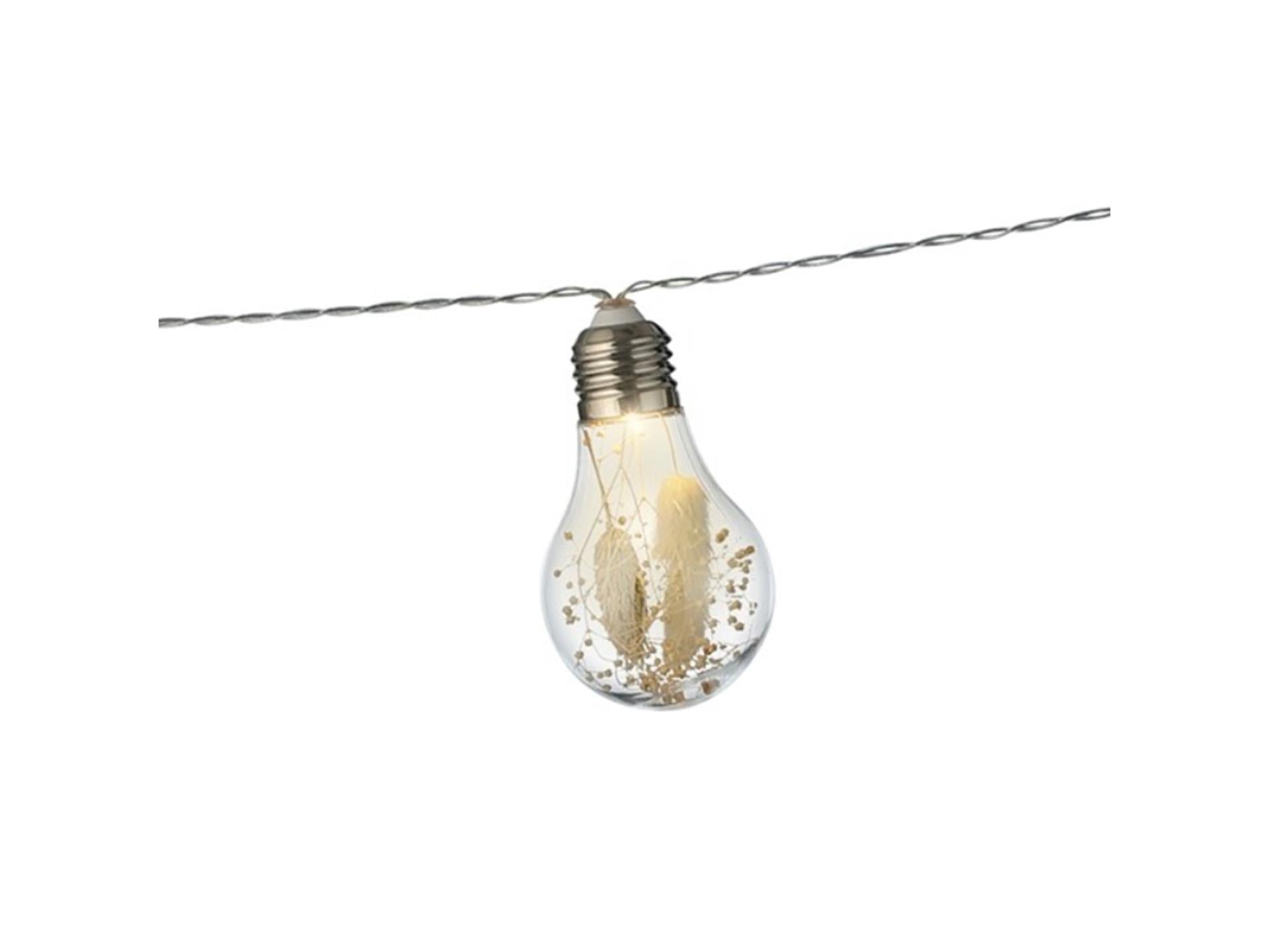 Lumineo LED-Glühbirnen-Lichterkette mit Blume