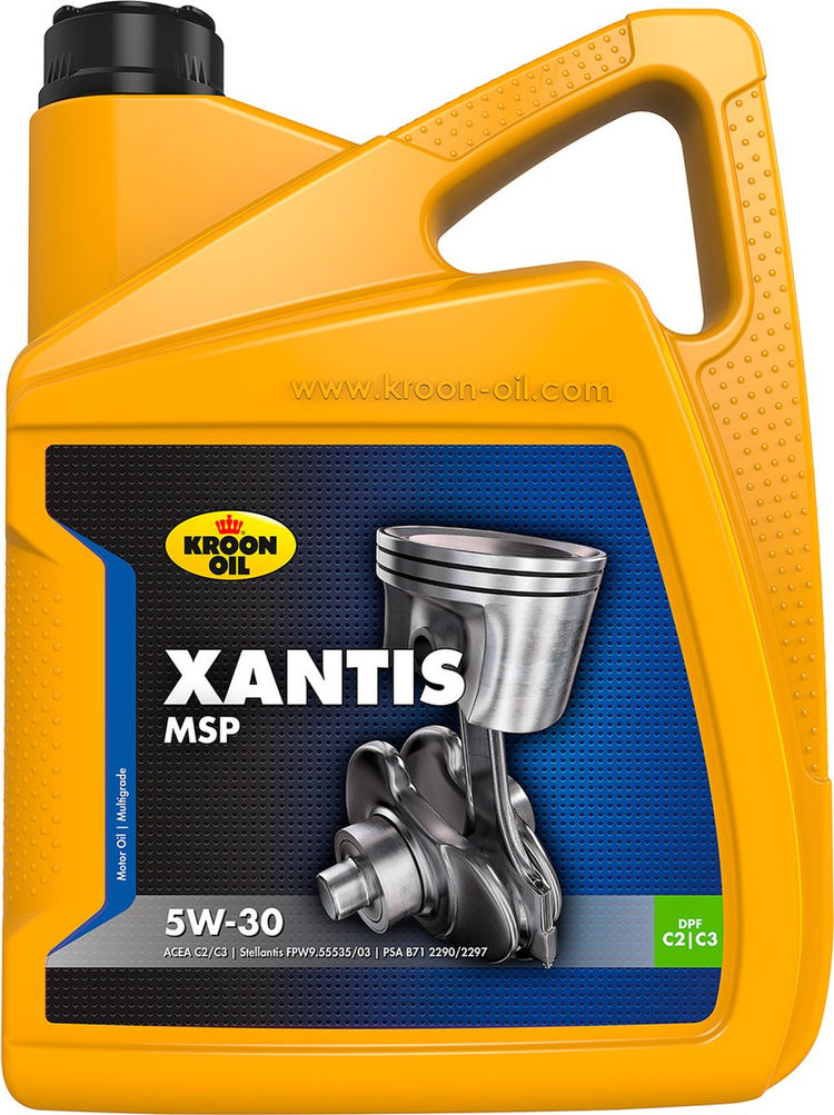 Kroon-Oil – Xantis MSP 5W-30 – synthetisches Motoröl – 5 Liter – transparent