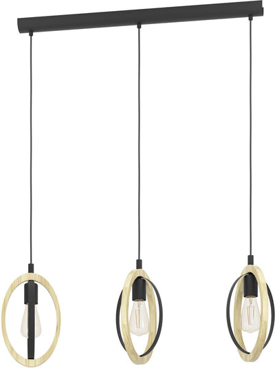 Eglo Basildon Hängelampe – E27 – 78 cm – Schwarzbraun
