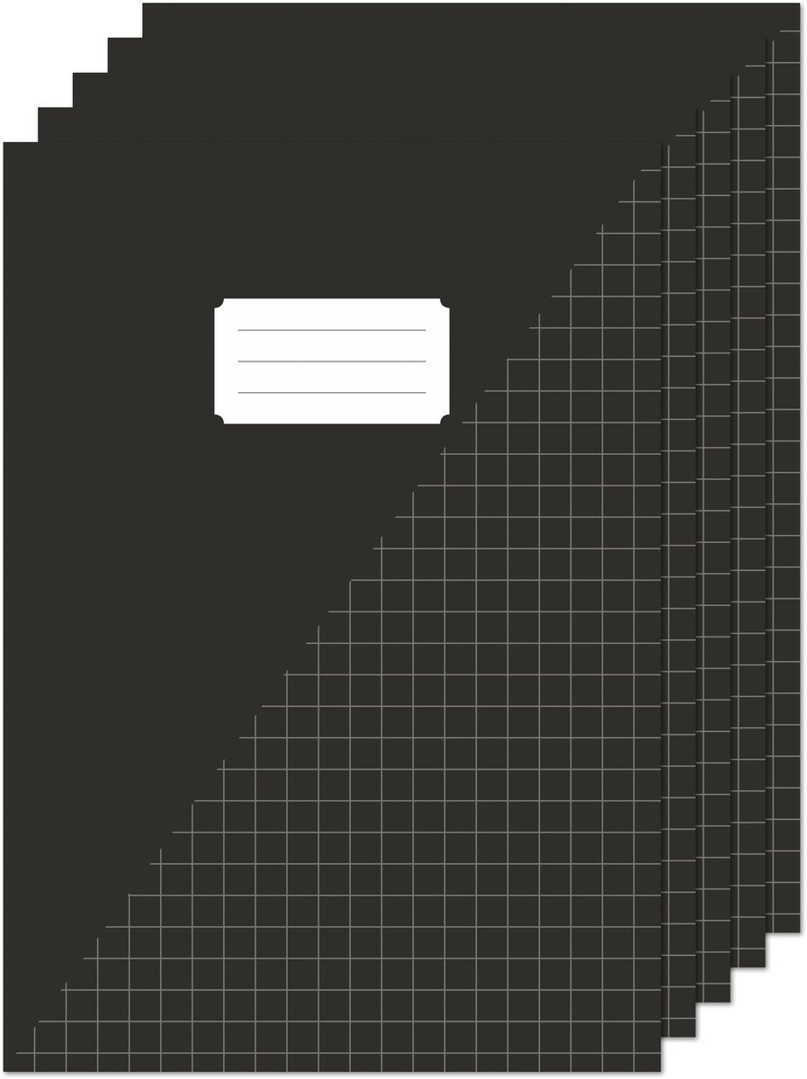 Kangaro-Notizbücher A4 – mit Diamant 10 mm – Schwarz – 5 Stück – K-583004