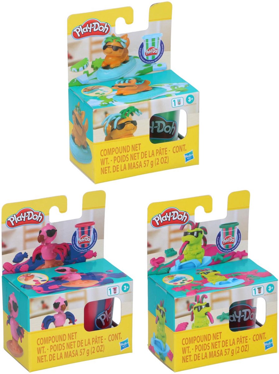 Play-Doh-Set mit Knete – 57 g – Knete-Set für Kinder ab 3 Jahren – kreatives Spielzeug – sortiert