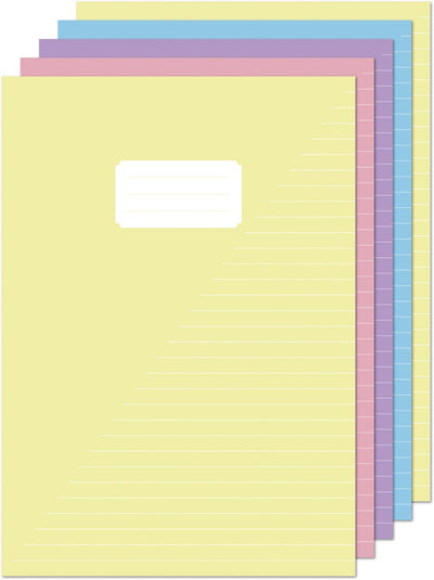 Kangaro-Notizbücher A4 – mit Linie – Pastellfarben – 5 Stück – k-583007