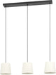 Eglo Febres Hängelampe – E27 – 88 cm – Schwarz und Weiß – Teddystoff