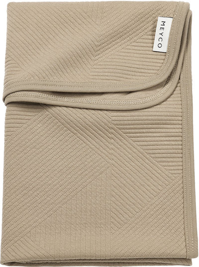 Meyco Baby-Jacquard-Kinderbettdecke – Taupe – 100 x 150 cm – 0,5 Tog
