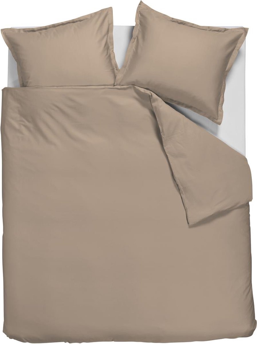 Ambient-Uni-Bettbezug aus Satin – Doppelbett – 200 x 200 220 cm – Taupe