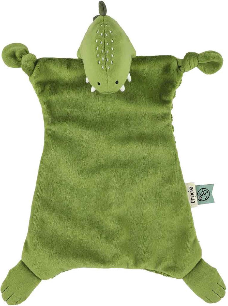 Trixie Mr. Dino Schmusetuch – Cord – mit Schnullerschlaufe – ideal als Geburtsgeschenk