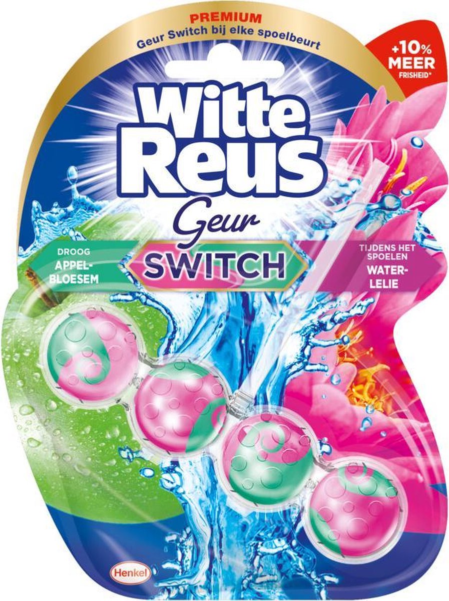 Weißer riesiger Toilettenblock, Duftschalter, Apfel-Seerose