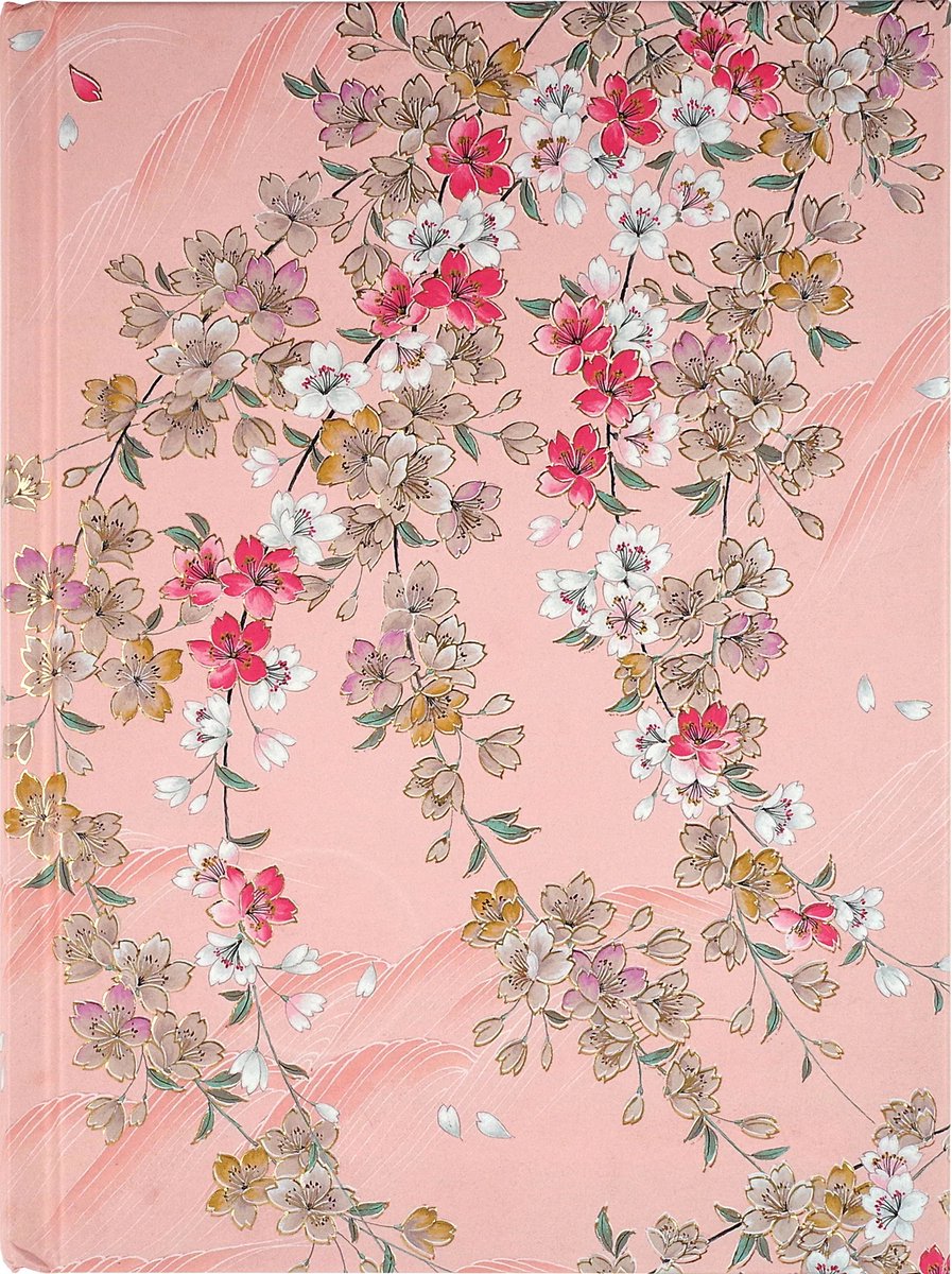 Notizbuch mit Bucheinband von Peter Pauper – Kirschblüten – 16 x 21 cm