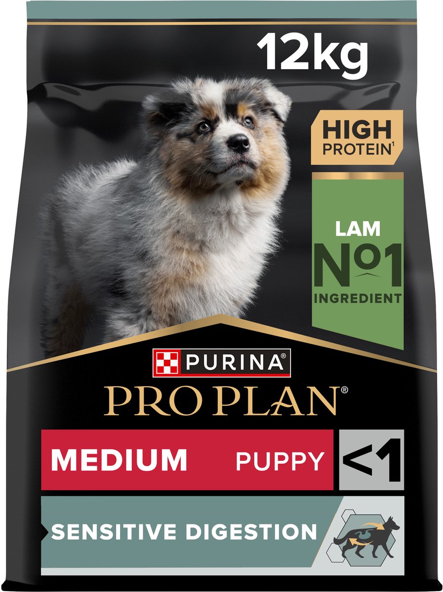 Pro Plan Purina Sensitive Verdauung Medium Welpe – Hundefutter – Lamm – 12 kg