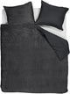 Ambiante Plüsch-Teddy-Bettbezug – Doppelbett – 200 x 200 220 – Anthrazit