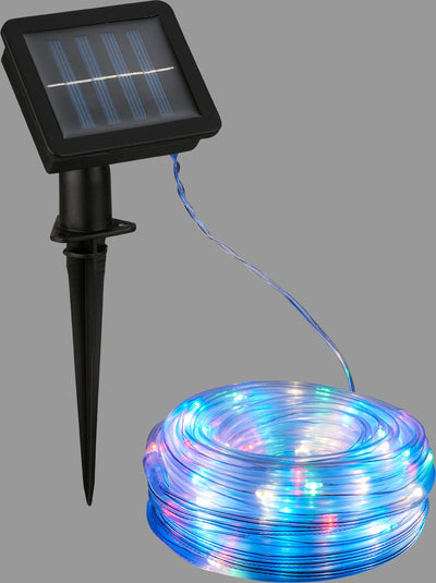 Briloner - Schlange - mehrfarbiges Solar-LED-Band, 100x RGB-LED, IP44, Outdoor, 10m