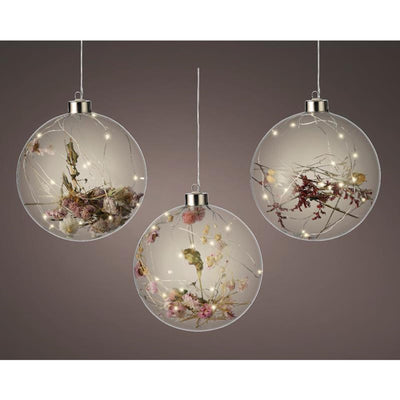 Lumineo LED-Glühbirne mit Blumen ø14cm 15LED